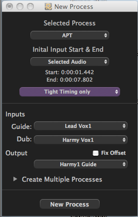 APT Example - New Process APT for harmony